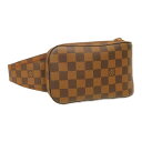 【中古】LOUIS VUITTON　ルイヴィトン　ジェロニモス　N51994　ダミエ・エべヌ　ボディバッグ　ショルダーバッグ　ウエストポーチ　サイズ調節可　ブラウン　茶色　レディース　メンズ　ユニセックス　ギフト　贈り物　プレゼント包装【中古】　新居浜店