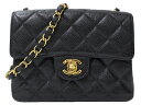 【ギャラあり】CHANEL シャネル チェーンショルダーバッグ A01115 ミニマトラッセ キャビアスキン ブラック ゴールド金具 レディース ギフト プレゼ...