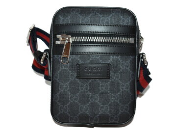 【おしゃれ★】GUCCIGGスプリーム メッセンジャーバッグ 598103 ブラック系 キャンバス レディース メンズ ユニセックス ショルダーバッグ 小さいバッグ 可愛い オシャレ プレゼント包装可【中古】