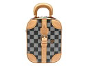 【ショルダー付き】LOUIS　VUITTON　ルイヴィトンヴァリゼットヴェルティカル　N60273　ダミエ　ネイビー系　グレー系 コーティングキャンバス トランク型　ハンドバッグ　ショルダーバッグ　2WAY　レア　レディース　メンズ　ユニセックス 【中古】松山久万ノ台店