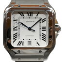 【箱・ギャラあり】 Cartier カルティエサントスドゥカルティエLM　ローマン 　WSSA0009 　407211513*** ステンレススチール 　SS　自動巻き　腕時計　ローマンインデックス　メンズ【中古】松山久万ノ台店