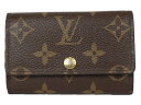 LOUIS VUITTON　ルイヴィトン　ミュルティクレ6　M62630　モノグラム　ブラウン　キーケース　ゴールド金具　レディース　メンズ　ユニセックス　ギフト　プレゼント包装可【中古】松前R56号店