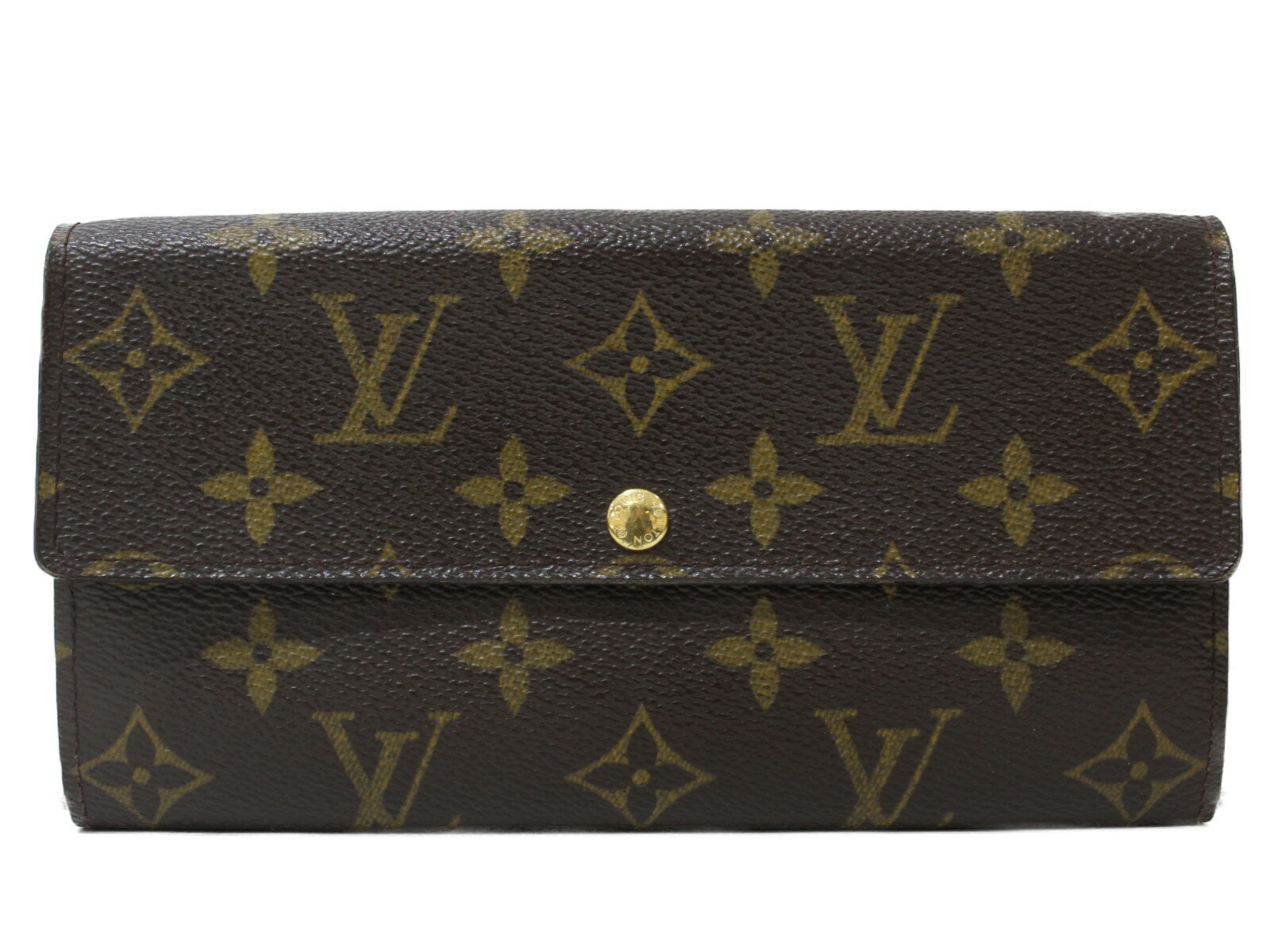 LOUIS VUITTON　ルイヴィトン　ポルトフィユ・サラ　M61734　長財布　ウォレット　モノグラム　ブラウン　メンズ　レディース　ユニセックス　シンプル　ギフト　プレゼント包装可【中古】松前R56号店