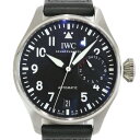 【ギャラ有】IWC アイダブリューシー ビッグ パイロット ウォッチ IW501001 自動巻き デイト パワーリザーブ SS ブラック カーフスキン ストラップ メンズ 腕時計【中古】松前R56号店