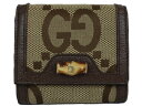 【箱・布袋あり】GUCCI　グッチ　ダイアナ コンパクトウォレット　658635　2つ折り財布　ジャンボGG　キャンバス×レザー　ブラウン系　シンプル　レディース　ギフト　プレゼント包装可【中古】松前R56号店