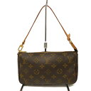 【中古】LOUIS VUITTON ルイヴィトン ポシェット・アクセソワール M51980 モノグラム ブラウン 茶 ゴールド金具 ポーチ シンプル レディー...