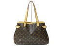 【布袋あり】LOUIS VUITTON ルイヴィトン バティニョール・オリゾンタル M51154 トートバッグ モノグラム ブラウン レディース ギフト プレゼント包装可【中古】松前R56号店