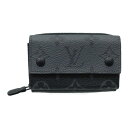 【箱・布袋つき】LOUIS VUITTON　ルイヴィトン ジッピーオーガナイザー　M82771　グレー　ブラック　黒　灰　財布　ミニウォレット　コインケース　小物入れ　メンズ　ギフト　贈り物　プレゼント包装【中古】　新居浜店