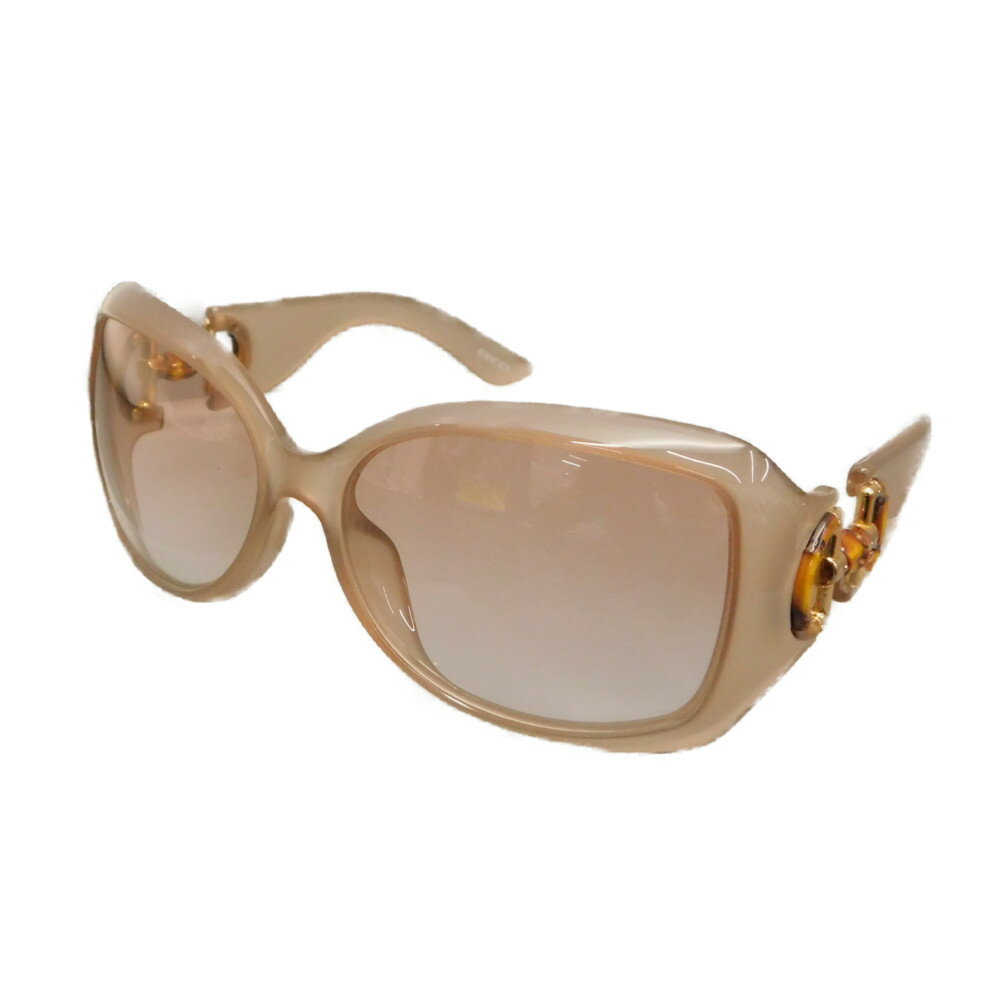 【ケース付】GUCCI グッチ GG2991/F/S サングラス ピンクベージュ系 バンブー レディース ギフト プレゼント包装可【中古】