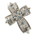 K18WG ホワイトゴールド ペンダントトップ クロス 十字架 ダイヤモンド 0.50ct 可愛い レディース ジュエリー プレゼント包装可 【中古】松前R56号店