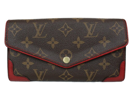 【箱・布袋あり】LOUIS VUITTON ルイヴィトン ポルトフォイユ・サラ レティーロ M41951 長財布 ロングウォレット モノグラム ブラウン レッド イニシャル入り シンプル レディース ギフト プレゼント包装可【中古】松前R56号店 【箱・布袋あり】LOUIS VUITTON ルイヴィトン ポルトフォイユ・サラ レティーロ M41951 長財布 ロングウォレット モノグラム ブラウン レッド イニシャル入り シンプル レディース ギフト プレゼント包装可【中古】松前R56号店