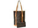 LOUIS VUITTON ルイヴィトン バケットGM M42236 トートバッグ 肩掛け ポーチ付き モノグラムキャンバス ブラウン系 レディース シンプル ...