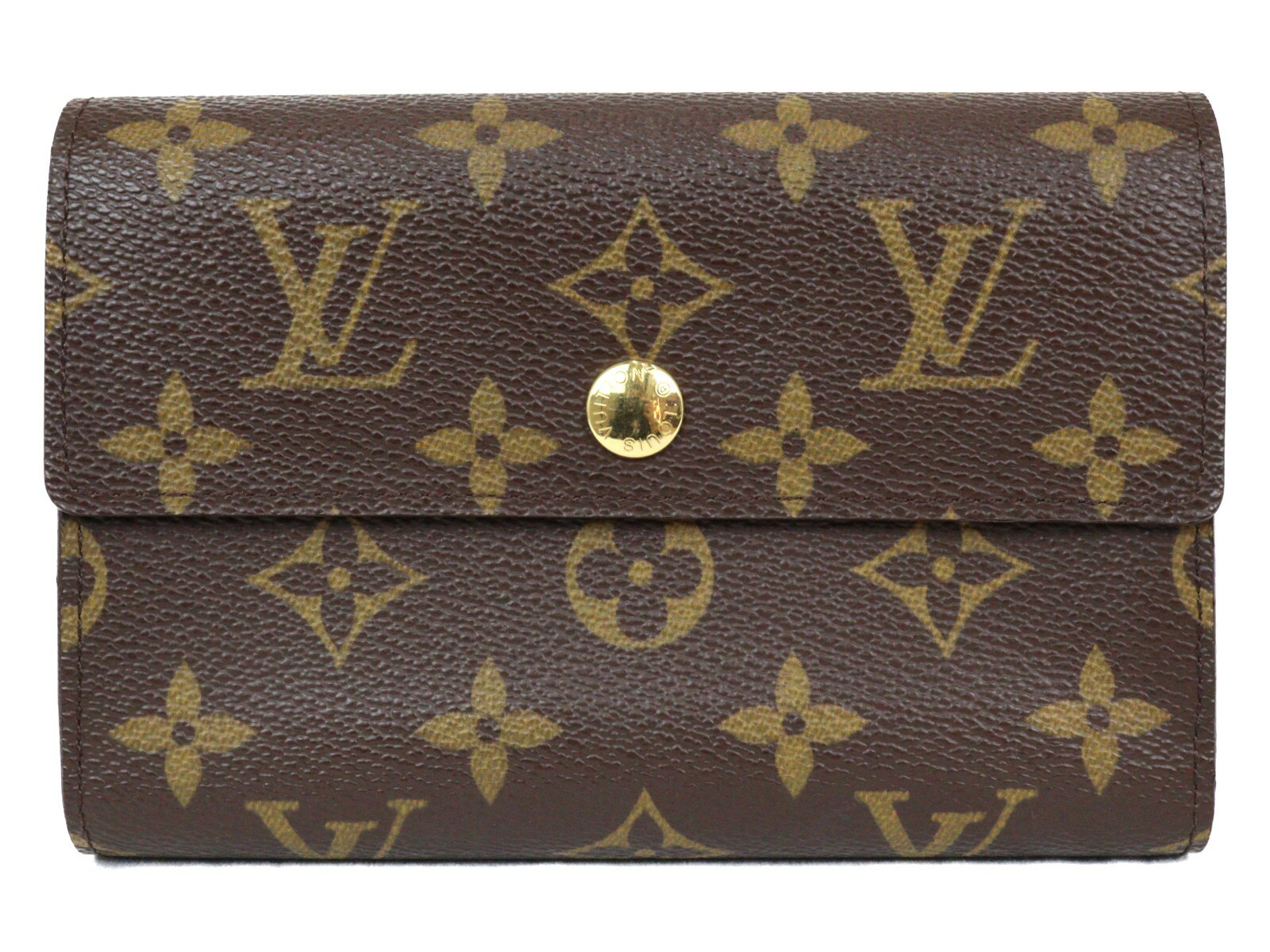 LOUIS VUITTON ルイヴィトン ポルトフォイユ・アレクサンドラ M60047 モノグラム ブラウン レディース ウィメンズ ユニセックス ブランド LV 人気 定番 財布 定期入れ【中古】松前R56号店