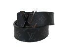 【箱・布袋あり】LOUIS VUITTON ルイヴィトン サンチュール・LVイニシャル 40MM M9043 モノグラム・エクリプス キャンバス ブラック×グレ...