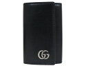 【箱・布袋あり】GUCCI グッチ キーケース 435305 GGマーモント レザー ブラック シルバー金具 キーリング欠品 シンプル レディース メンズ ユニ...