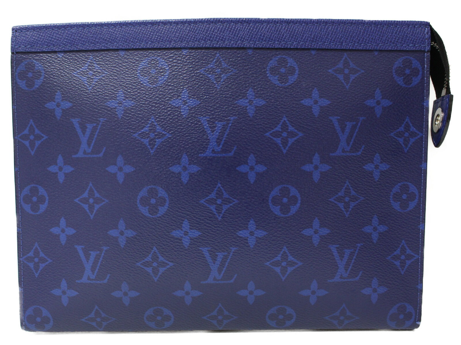 LOUIS VUITTON ルイヴィトン ポシェット・ヴォワヤージュMM M30423 セカンドバッグ クラッチバッグ タイガラマ タイガ×モノグラム・エクリプス ブルー 青 メンズ ギフト プレゼント包装可【中古】松前R56号店