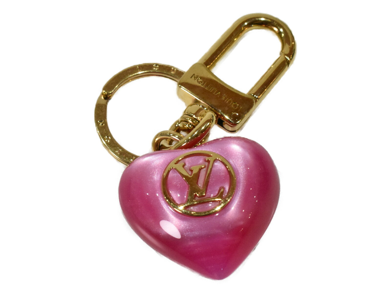 【中古品】LOUIS VUITTONキーホルダー・LVビラブド M01008 ピンク×ゴールド キーチャーム キーホルダー ハート レディース おしゃれ 人気 ギフト プレゼント包装可 【中古】松山久万ノ台店