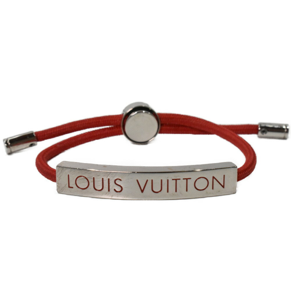 LOUIS VUITTON ルイヴィトン ブラスレ LV スペース M67418 ブレスレット レッド シルバー金具 アクセサリー ジュエリー レディース メン...