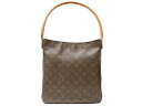 LOUIS VUITTON ルイヴィトン ルーピングGM M51145 トートバッグ モノグラムキャンバス ブラウン系 廃盤 レディース ユニセックス シンプル...