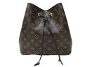 【布袋あり】LOUIS VUITTON ルイヴィトン ネオノエ M44020 ショルダーバッグ 巾着型バッグ ブラウン系×ブラック系 モノグラムキャンバス 人気 レディース ユニセックス ギフト プレゼント包装可【中古】松前R56号店(4)