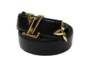 【箱・布袋あり】LOUIS VUITTON ルイヴィトン ベルト・プリティーLV30MMリバーシブル M0699W レザー×モノグラムキャンバス ブラック系×ブ...