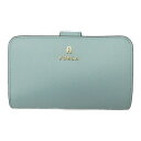【箱・布袋つき】FURLA フルラ カメリア Mサイズ 2つ折り財布 WP00314 ライトブルー×ライトグレー ゴールド金具 かわいい おしゃれ レディース ...
