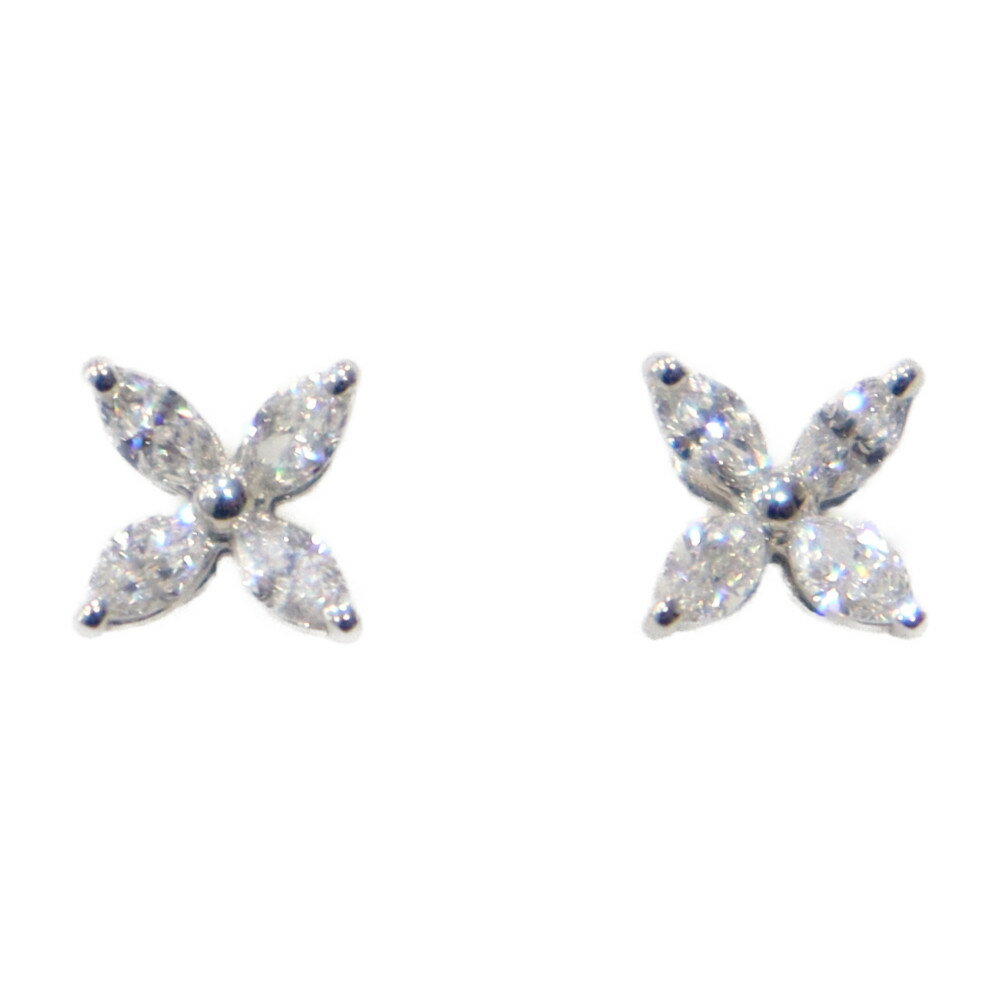 【箱・ケースあり】TIFFANY&Co. ティファニー&コー ビクトリアピアスミニ Pt950 プラチナ ダイヤモンド 0.19ct 約2.3g ピアス ブラン...