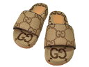 【箱・布袋あり】GUCCI グッチ ジャンボGGスライドサンダル ベージュ GGキャンバス 厚底 靴 シューズ カジュアル メンズ レディース ユニセックス ギ...