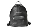 【中古品】BALENCIAGAバッグパック 552379 ブラック レザー リュックサック シンプルバッグ ユニセックス 旅行バッグ カジュアルバッグ 定番 人...