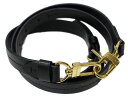 LOUIS VUITTON ルイヴィトン ショルダーストラップ ブラック ゴールド金具 シンプル レディース ギフト プレゼント包装可【中古】松前R56号店