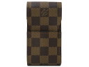 【箱・布袋あり】LOUIS VUITTON ルイヴィトン エテュイ・シガレット N63024 タバコケース 小物入れ ダミエ・エベヌ ブラウン ネーム入り メン...