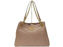 【布袋あり】GUCCI グッチ GGマーモントトートバッグ 453569 レザー ピンクベージュ トートバッグ チェーンバッグ レディース ゴールド金具 シンプ...