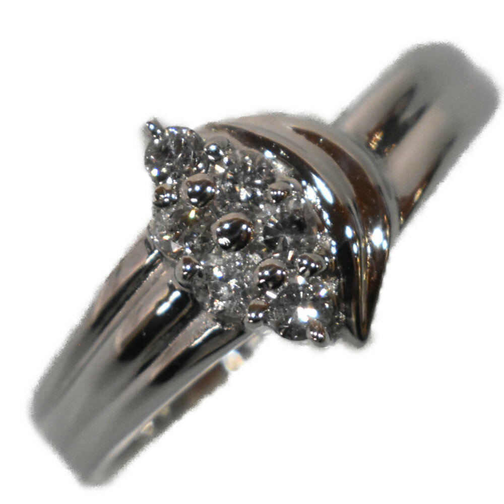 Pt900 メレダイヤ付デザインリング 約5.9g 約15.5号 D0.30ct 指輪 プラチナ ダイヤモンド シンプル レディース メンズ ユニセックス ギフ...