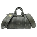 LOUIS VUITTON ルイヴィトン キーポルバンドリエール25 M11595 2WAY ショルダーバッグ ハンドバッグ モノグラム ブラック系 シルバー金...