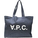 A.P.C. アーペーセー トートバッグ デニム生地 ブルー系 ネイビー系 紺色 軽量 大容量 メンズ レディース ユニセックス シンプル カジュアル ギフト ...