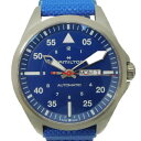 HAMILTON ハミルトン KHAKI AVIATION カーキ アビエーション Pilot Day Date Auto H64655941 ベルクロストラップ ブルー系 メンズ 腕時計【中古】 新居浜店