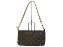 LOUIS VUITTON ルイヴィトン ポシェット・アクセソワール M40172 ポーチ ハンドバッグ ショルダーストラップ付き モノグラム ブラウン シンプ...