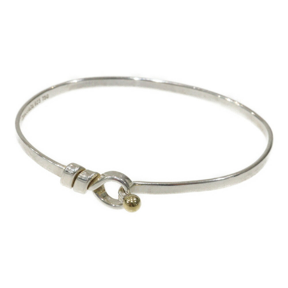 【箱・布袋付】TIFFANY&Co. ティファニー ラブノット バングル 18K イエローゴールド SV925 シルバー ブレスレット レディース ジュエリー ...