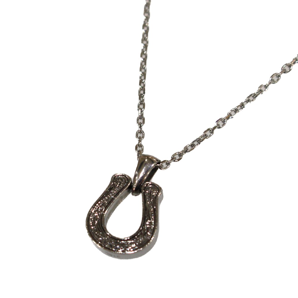 BLESS ブレス 馬蹄ネックレス サージカルステンレス 全長約49cm メンズ ブランド アクセサリー ジュエリー シンプル 小物 定番 ペンダント【中古】松前R56号店