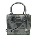 MICHAEL KORS マイケルコース パッチワークパイソン2WAYバッグ ハンドバッグ ショルダーバッグ シルバー系 シルバー金具 ショルダーストラップ調節可 レディース ギフト プレゼント包装可【中古】 新居浜店(4)