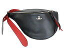 Vivienne Westwood ヴィヴィアン・ウエストウッド パンク ボディバッグ ブラック レザー メンズ ギフト プレゼント包装可【中古】松山朝生田店