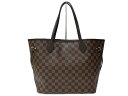 【☆未使用品☆】【布袋あり】LOUIS VUITTON ルイヴィトン ネヴァーフルMM N40599 トートバッグ ダミエ・エベヌ スリーズ ブラウン×レッド ...