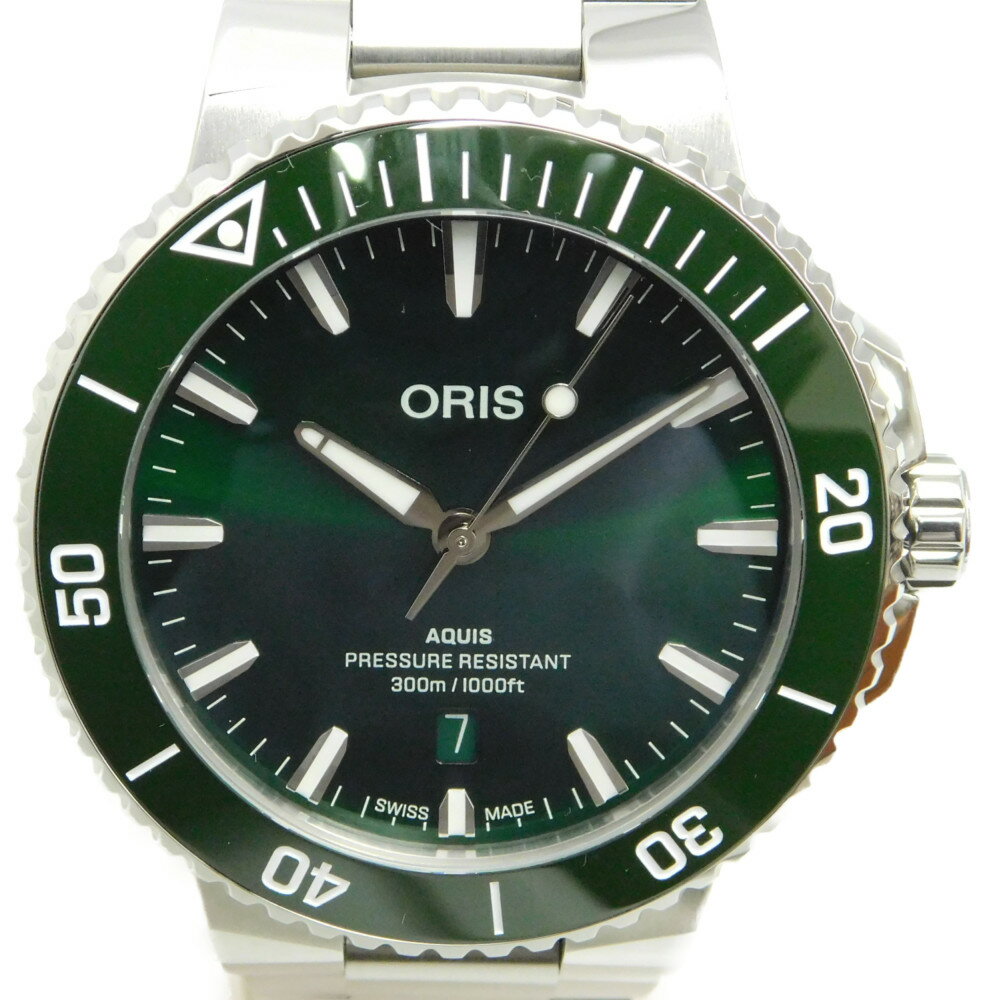 ORIS オリス 01 733 7789 4157-07 8 23 04PEB アクイスデイト 自動巻き 防水 メンズ腕時計 プレゼント ギフト包装可 腕時計【中古】 新居浜店