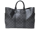 【箱・布袋あり】LOUIS VUITTON ルイヴィトン サックプラ 24H M46451 トートバッグ ショルダーバッグ モノグラム・エクリプス ブラック×グ...