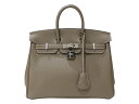 【箱・布袋あり】HERMES エルメス バーキン25 Y刻印 2020年製造 ハンドバッグ グレー系 シルバー金具 シンプル 鍵 カデナ 人気 レディース ギフ...