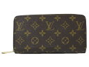 LOUIS VUITTON ルイヴィトン ジッピーウォレット M41895 モノグラム・キャンバス ブラウン×フューシャ 長財布 ロングウォレット ラウンドファ...