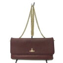 Vivienne Westwood ヴィヴィアン・ウエストウッド チェーンショルダーバッグ 赤 ボルドー ゴールド金具 オーブ レディース 人気 定番 ギフト 贈り物 プレゼント ラッピング包装可【中古】新居浜店(4)