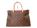 LOUIS VUITTON ルイヴィトン パラス M41175 ハンドバッグ ショルダーバッグ 肩掛けバッグ モノグラム ブラウン×レッド カジュアルバッグ レ...