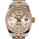 【ギャランティーカード有】ROLEX ロレックス デイトジャスト26 179171G 自動巻き デイト ピンクゴールド SS コンビ ダイヤモンド ピンク レデ...
