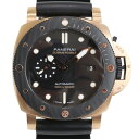 【ギャラ・替えベルトあり】OFFICINE PANERAI オフィチーネ パネライ サブマーシブル クアラントクアトロ ゴールドテック PAM02070 自動巻...